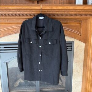Black Button-Up Women's Jacket